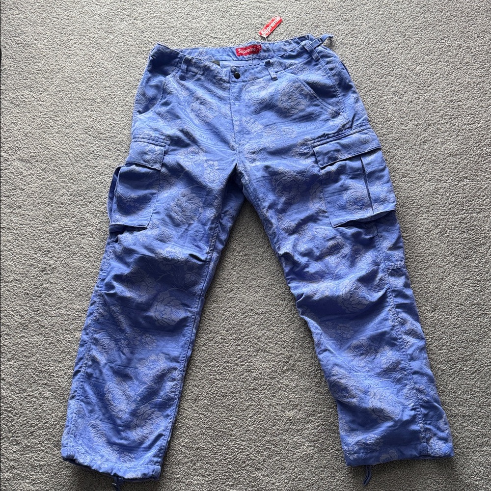 Supreme Blue Cargo Pants for Men
